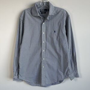 Polo Ralph Lauren Mens M Stanton Classic Fit Button Down Shirt Gingham Plaid